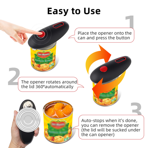 Electric Can Opener Automatic Bottle Opener Cordless One Touch Handheld Kitchen Tool